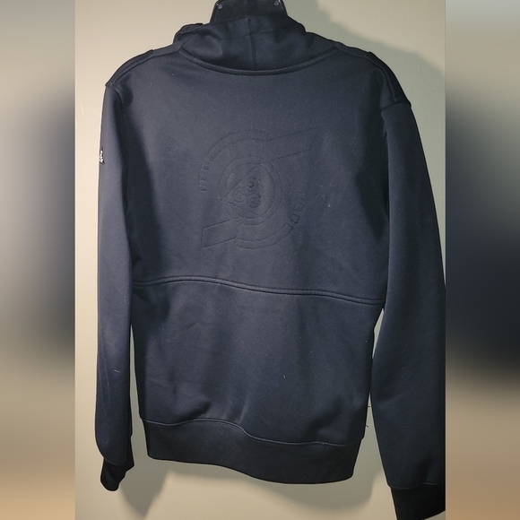 acg nikefit therma collared zip down medium black zippered pockets sweaterjacket - Picture 7 of 12
